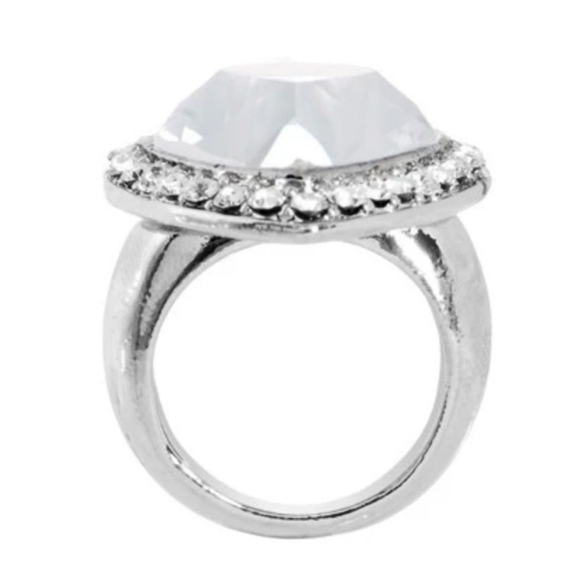 Size 7.5 -Crystalline Luster Heart Ring - Picture 3 of 3